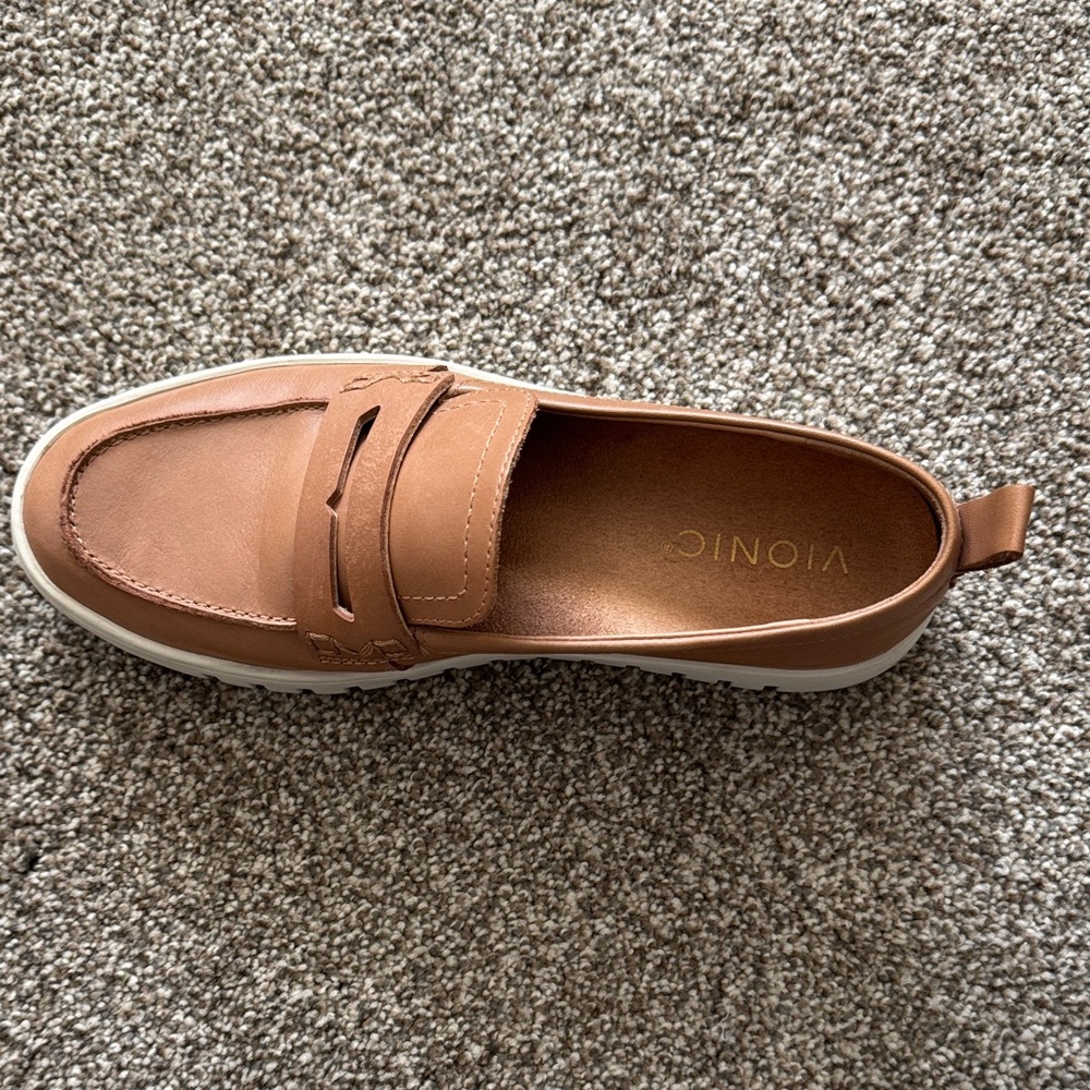Vionic Leather Slip-On Loafers - Picture 2 of 6